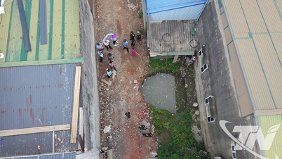 Urgent investigation into the cause of subsidence in the middle of a residential area in Linh Son ward.