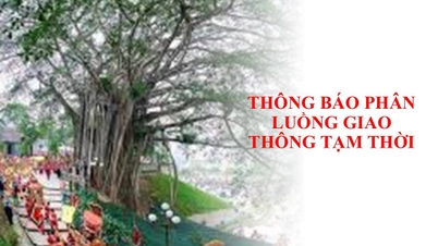 Avviso di deviazione temporanea del traffico per il Festival del Tempio di Thượng del 2025.