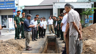 Quang Ngai amplia área de busca por restos mortais de soldados caídos ao longo da Rua Truong Chinh.