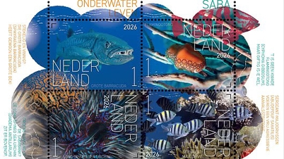 The Netherlands Post continues to introduce its nature experience stamp series - Underwater life on Saba Island.