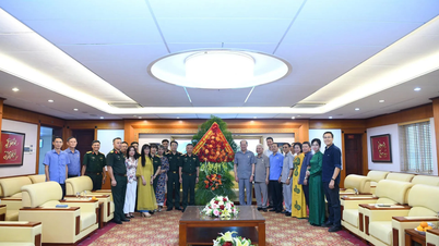 Una delegación de la Comisión Militar Central y del Ministerio de Defensa Nacional visitó el periódico de los veteranos de Vietnam y lo felicitó con motivo del Día de la Prensa Revolucionaria de Vietnam.