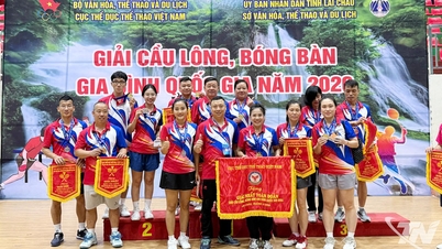 Thai Nguyen meraih peringkat pertama secara keseluruhan dalam Turnamen Bulu Tangkis dan Tenis Meja Keluarga Nasional.