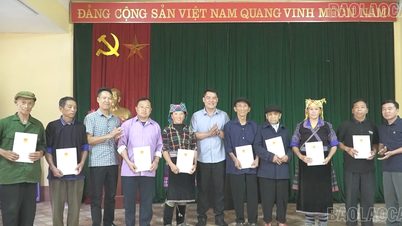 Mu Cang Chai beldesindeki on üç hane, 10 yıllık bir bekleyişin ardından tapu kayıt belgelerini ("kırmızı defterler") aldı.