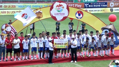 ทีมซงลัมเหงะอัน รุ่นอายุไม่เกิน 14 ปี คว้าตำแหน่งรองชนะเลิศ และมีสัญญาณที่ดีในการแข่งขันฟุตบอลนานาชาติเกียลาย รุ่นอายุไม่เกิน 14 ปี ปี 2026