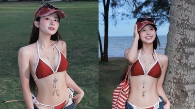 24-timers showbiz-nyheder: Quynh Trang chokerer med bikini, hvor hun viser sin kavalergang, Hoang Thuy Linh bærer en designerhåndtaske til en værdi af hundredvis af millioner af VND.