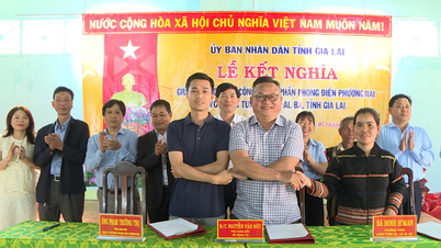 Das Außenministerium der Provinz Gia Lai und die Phuong Mai Wind Power Joint Stock Company haben eine brüderliche Beziehung zum Dorf Tung Ke in der Gemeinde Al Ba aufgebaut.
