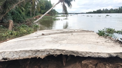 The river is eating away at the land, causing sleepless nights for the people.
