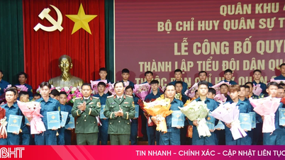 Công bố quyết định thành lập 68 tiểu đội dân quân thường trực