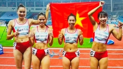 Tim atletik Vietnam meraih 2 medali emas di Kejuaraan Estafet Asia 2026.