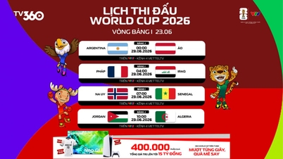 Jadual dan siaran langsung Piala Dunia 2026 di VTV pada 23 Jun.