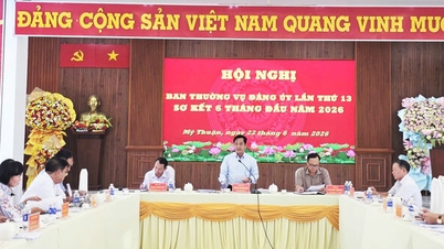 The Party Committee of My Thuan commune focuses on leading and directing the implementation of political tasks.
