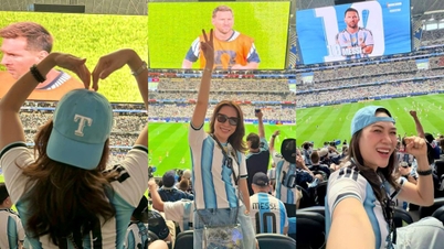Tam saya pergi ke AS untuk mendukung Messi.