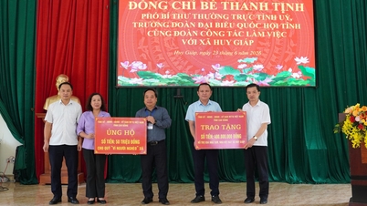İl Parti Komitesi Başkan Yardımcısı ve İl Ulusal Meclis Delegasyonu Başkanı Be Thanh Tinh, Huy Giap ve Ca Thanh beldelerinde çalışıyor - Cao Bang Online Gazetesi.