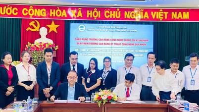 Quy Nhon College of Technology and Kyungnam College of Information Technology signed a cooperation agreement.