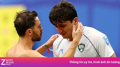 Die Umarmung, die nach dem Spiel Portugal-Usbekistan viral ging.