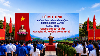 ខេត្ត Lao Cai រៀបចំកម្មវិធីរត់ប្រណាំងសប្បុរសធម៌មួយដែលមានចំណងជើងថា "ចែករំលែកការប្តេជ្ញាចិត្តក្នុងការកសាងឃុំ និងសង្កាត់គ្មានគ្រឿងញៀន"។