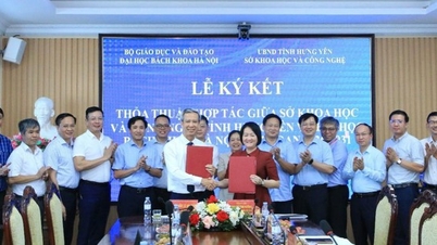 Jabatan Sains dan Teknologi Hung Yen menandatangani perjanjian kerjasama dengan Universiti Sains dan Teknologi Hanoi untuk tempoh 2026 - 2031