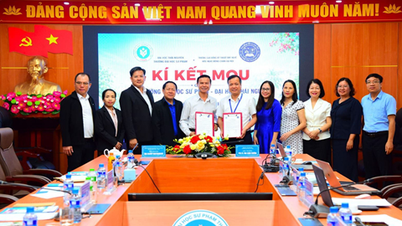 ມະຫາວິທະຍາໄລສຶກສາທິການ ທາຍງວຽນ ໄດ້ເຊັນບົດບັນທຶກຄວາມເຂົ້າໃຈ ການຮ່ວມມືກັບວິທະຍາໄລວິຊາຊີບ ແລະ ເຕັກນິກມິດຕະພາບ ວຽງຈັນ-ຮ່າໂນ້ຍ, ສາທາລະນະລັດ ປະຊາທິປະໄຕ ປະຊາຊົນລາວ.