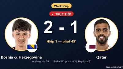Bosnia și Herțegovina vs Qatar Live: La sfârșitul primei reprize, Bosnia și Herțegovina conduce cu 2-1.