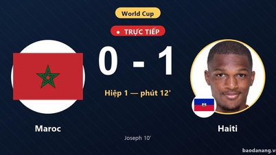 Live wedstrijd Marokko tegen Haïti: Haïti opent de score.