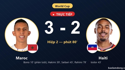 Live wedstrijd Marokko tegen Haïti: Marokko leidt met 3-2.