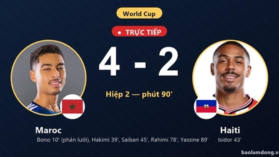 Live wedstrijd Marokko tegen Haïti: Marokko leidt met 4-2.