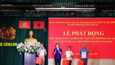 พิธีเปิดตัวโครงการรณรงค์อย่างเข้มข้นเพื่อเก็บตัวอย่างดีเอ็นเอจากญาติของทหารที่เสียชีวิตซึ่งยังไม่สามารถระบุตัวตนได้