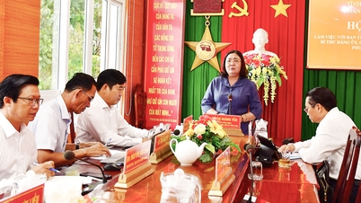 Cik Ho Thi Hoang Yen, Timbalan Setiausaha Tetap Jawatankuasa Parti Wilayah, telah memeriksa pelaksanaan dan penyebaran resolusi tersebut di Jawatankuasa Parti Wad Duyen Hai.