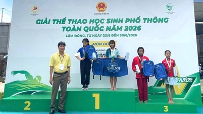 Lang Son gewann bei den National High School Sports Games 2026 insgesamt 16 Medaillen im Schwimmen.