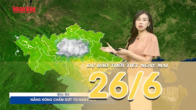 [Video] Předpověď počasí na dnešní noc a zítra, 26. června 2026: Severní Vietnam od zítřka skončí s vlnou veder, střední Vietnam bude vlna veder pokračovat.