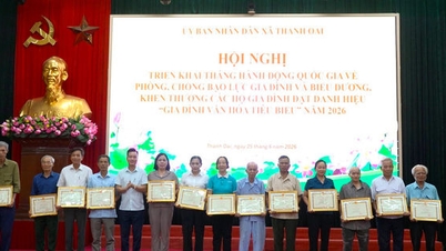 Thanh Oai község 27 példaértékű kulturális családot tisztel meg.