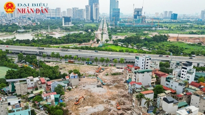 Hanoi: O privire mai atentă asupra șantierului unde este pregătit pentru construcție pasajul subteran Tay Thang Long, în valoare de peste 1,1 trilioane de VND.