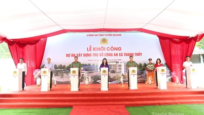 Comienzan las obras de construcción de la sede de la comisaría de policía de la comuna de Thanh Thuy.