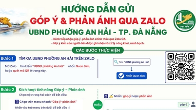 An Hai Ward lansează funcția de feedback și sugestii pe Zalo OA.