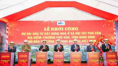 Ninh Binh současně zahajuje výstavbu 4 projektů sociálního bydlení v hodnotě přes 3,625 miliardy VND.