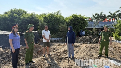 Due sospetti sono stati accusati di aver smaltito illegalmente oltre 177 tonnellate di rifiuti solidi nell'ambiente nel quartiere di Nam Dinh.