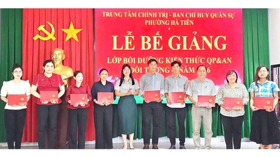 ผู้เข้ารับการฝึกอบรมทั้งหมด 100% สำเร็จหลักสูตรฝึกอบรมความรู้ด้านการป้องกันประเทศในเขตฮาเตียน