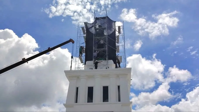 Tay Ninh: Die Statue der „Göttin der Erleuchtung“ wird abgebaut.