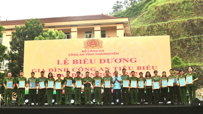 Premiate 25 famiglie di poliziotti esemplari della provincia di Thai Nguyen.