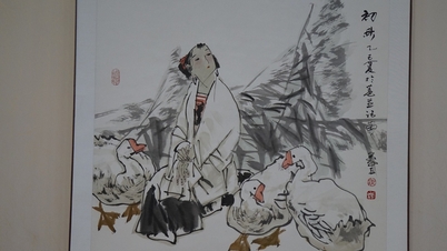 Llegaron a Vietnam cuadros de la escuela de pintura china de Lijiang.