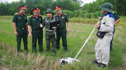 Radar de penetração no solo foi usado para inspecionar quatro possíveis valas comuns de soldados mortos em combate em Quang Tri.