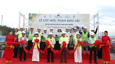 È stata completata la struttura del tetto del complesso residenziale LK1 all'interno del progetto Phu Gia Royal Park Quy Nhon.
