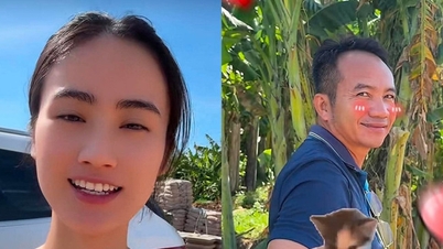 Frau Huynh Tran Y Nhi erregt Aufmerksamkeit mit ihren schlichten Fotos an der Seite ihres Vaters in ihrer Heimatstadt.