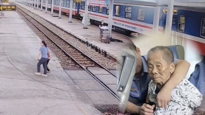 Den hjärtevärmande resan för en äldre kvinna som uppvisar tecken på demens på SE11-tåget som anländer till Quang Ngai station.