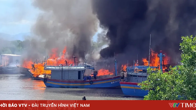 Banyak perahu nelayan di Gia Lai terbakar.