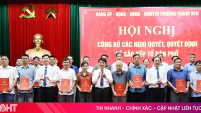 Phường Thành Sen kiện toàn tổ chức bộ máy cán bộ tổ dân phố sau sắp xếp