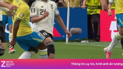 Vinicius quase quebrou a perna na partida contra o Japão.