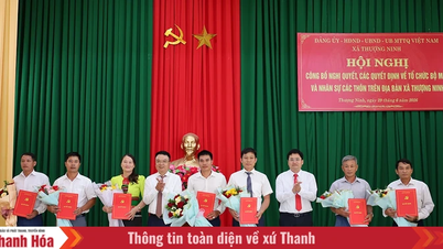 La comuna de Thuong Ninh anuncia resoluciones y decisiones sobre la reorganización de las estructuras de la aldea.