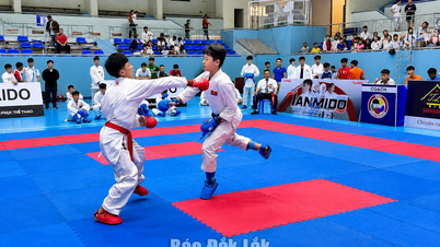 Campionatul de karate din provincia Dak Lak pentru toate grupele de vârstă 2026: Krong Pac 1 ocupă primul loc în clasamentul general