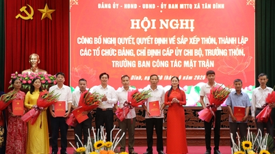Bac Ninh: Tan Dinh kommune kunngjør resolusjoner og avgjørelser om omorganisering og omorganisering av landsbyen.
